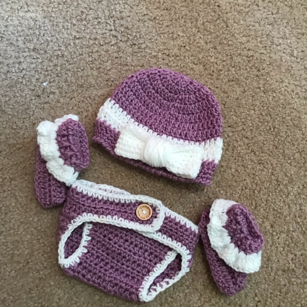 Purple babygirl handmade outfit